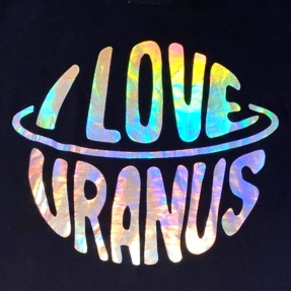 *RARE* MEN’S JEFFREE STAR x MANNY MUA TEE SHIRT SIZE LARGE I LOVE URANUS CHROME - Picture 2 of 11